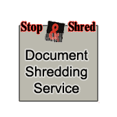 Stop and Shred logo